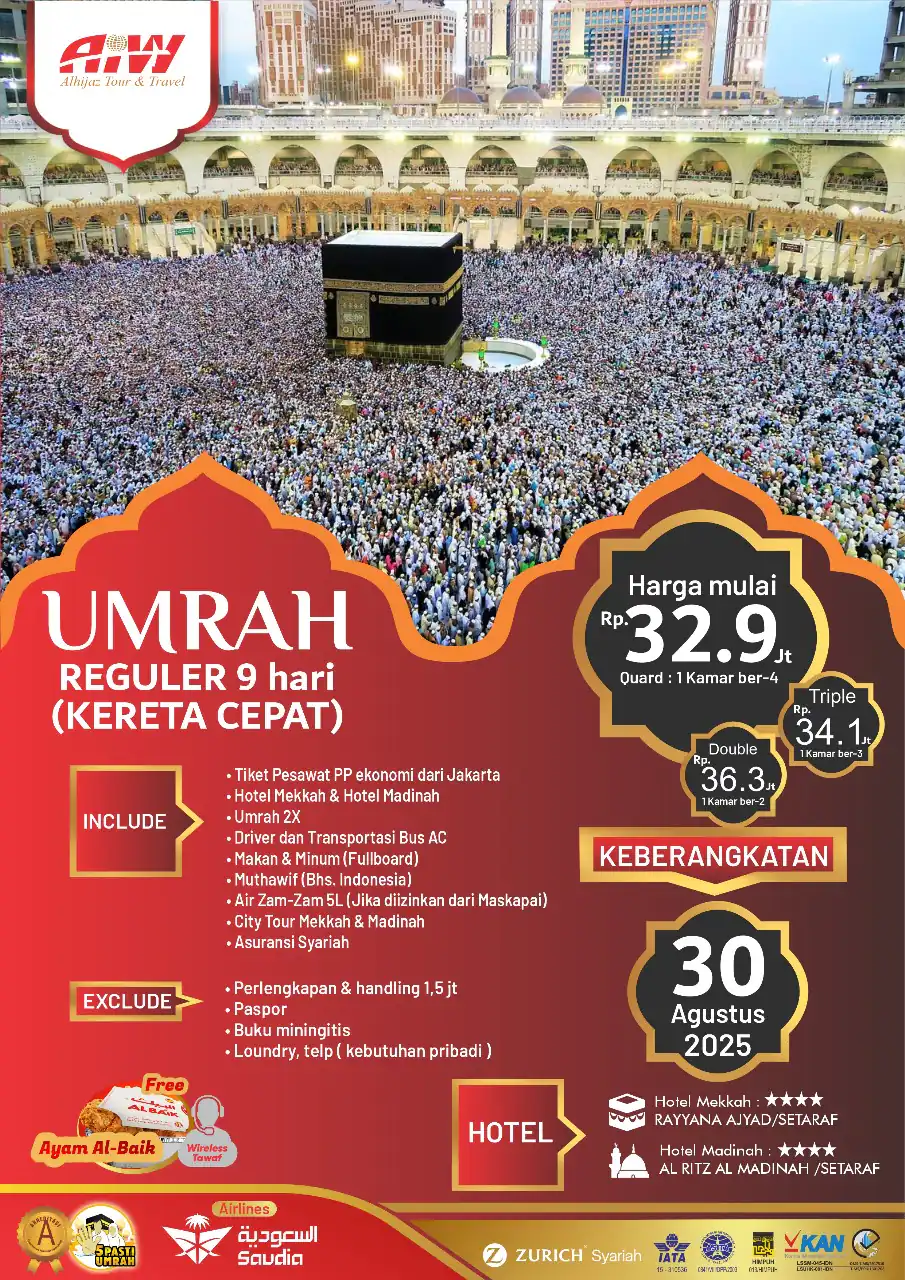 REGULER 9HR (KERETA CEPAT)