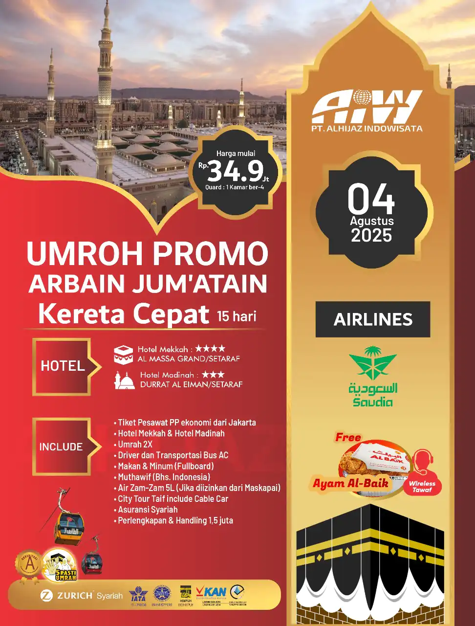 PROMO JUM'ATAIN 15HR ( KERETA CEPAT)
