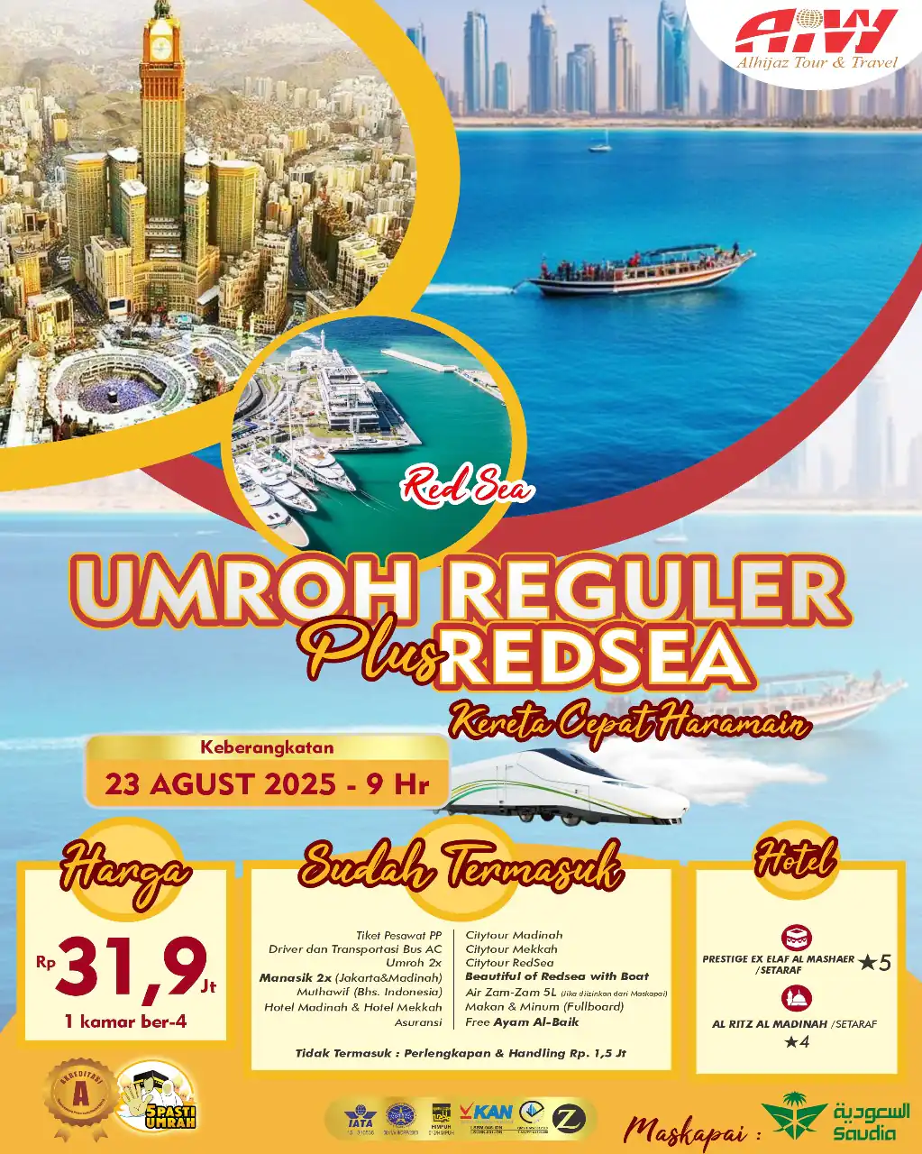 REGULER PLUS REDSEA 9HR (KERETA CEPAT)