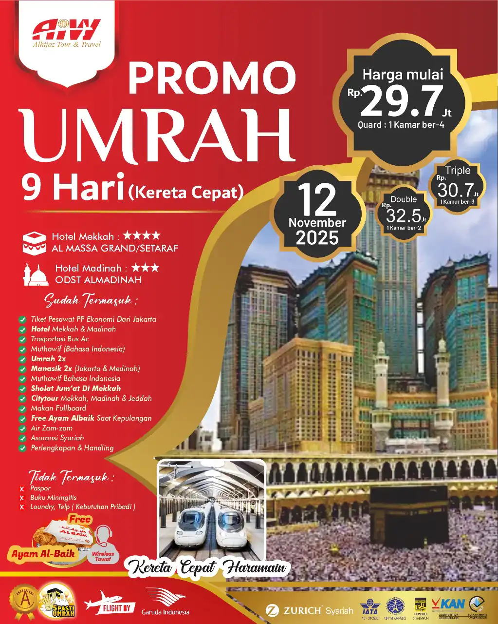 PROMO UMRAH 9HR (KERETA CEPAT)