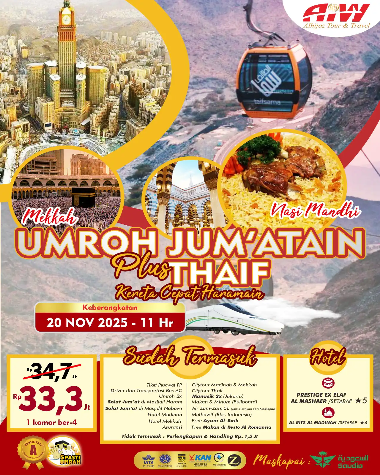 JUM'ATAIN PLUS TAIF 11HR (KERETA CEPAT)
