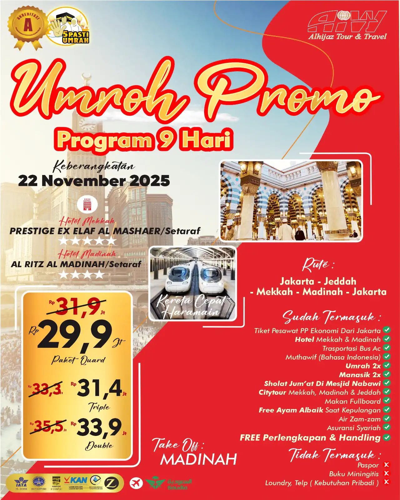 PROMO UMRAH 9HR ( KERETA CEPAT)