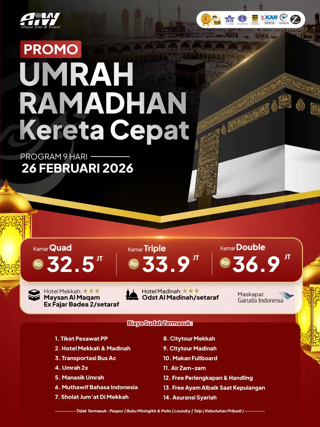 PROMO RAMADHAN 9HR ( KERETA CEPAT)