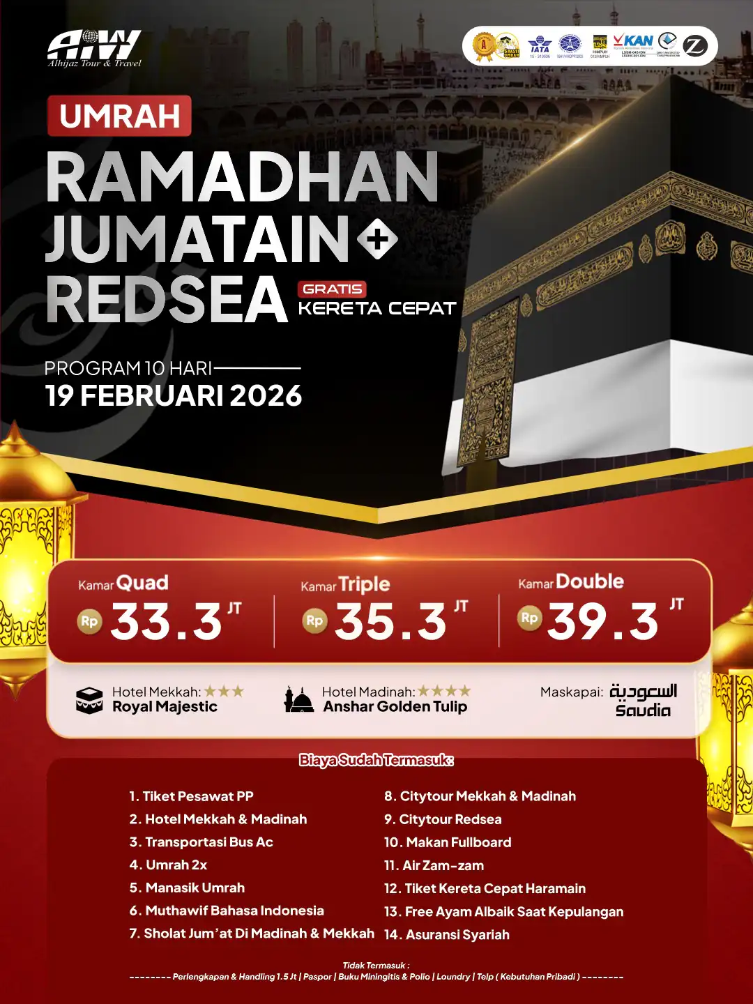 RAMADHAN JUM'ATAIN PLUS REDSEA 10HR (KERETA CEPAT)