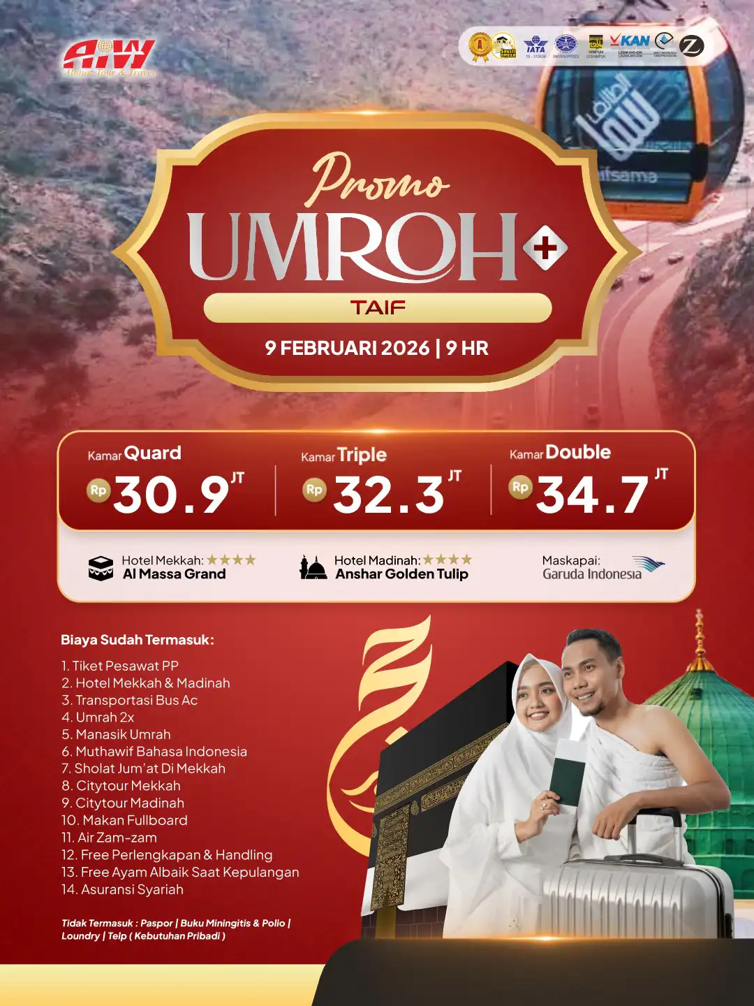PROMO UMRAH PLUS TAIF 9HR