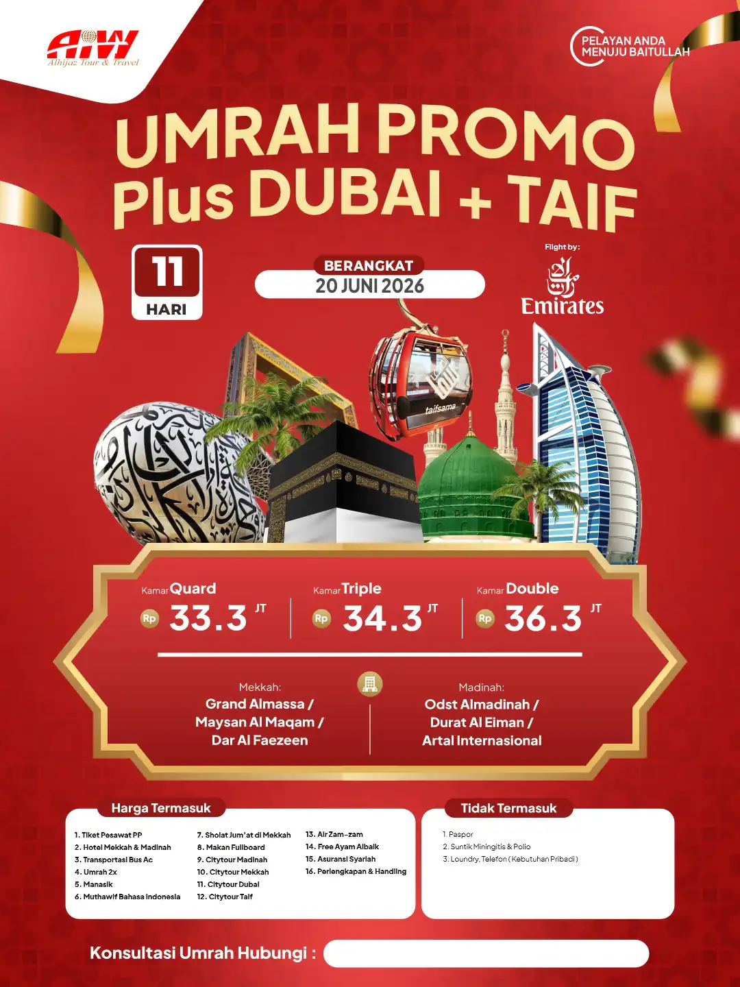 PROMO PLUS DUBAI + TAIF 11HR