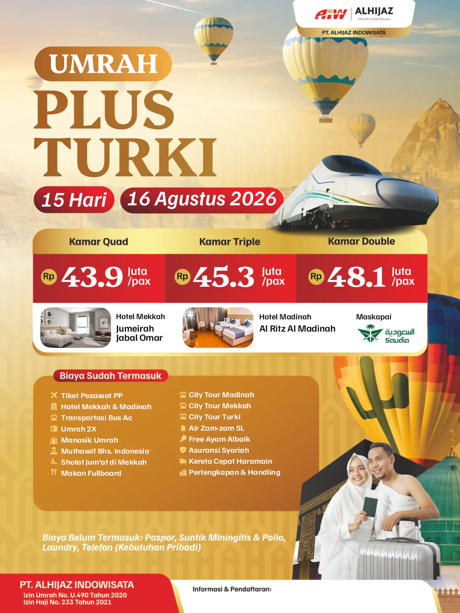 PLUS TURKEY 15HR (KERETA CEPAT)
